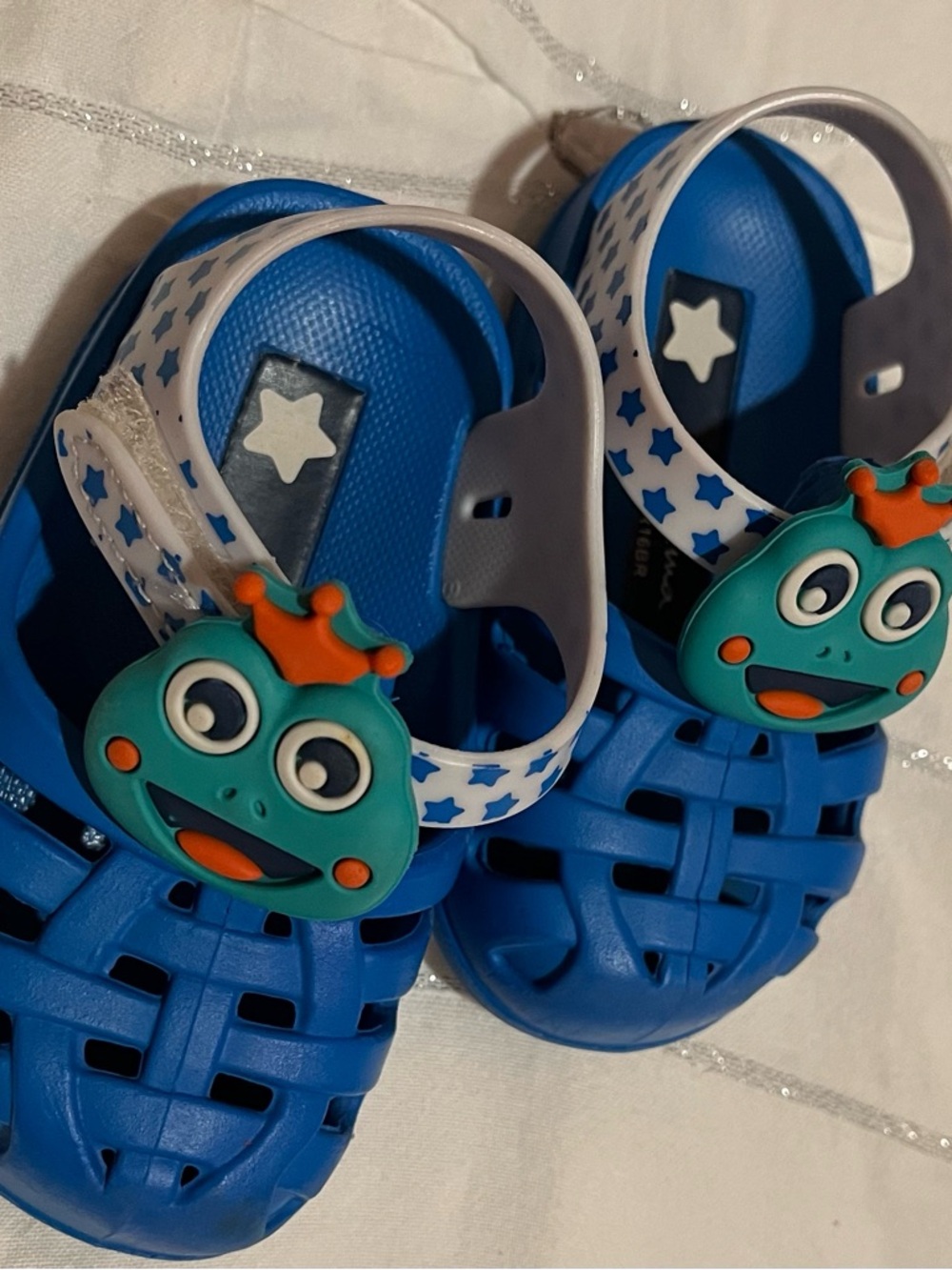 Ipanema Blue Kids Sandals with Frog Charm